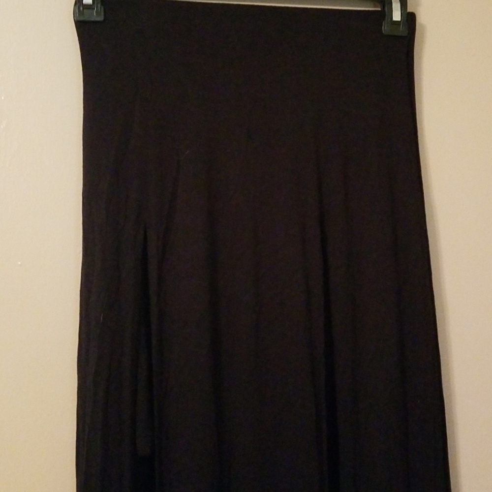 Candies Black Maxi Skirt Double Front Slits